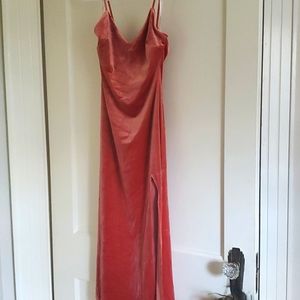 S forever 21 velvet slit dress